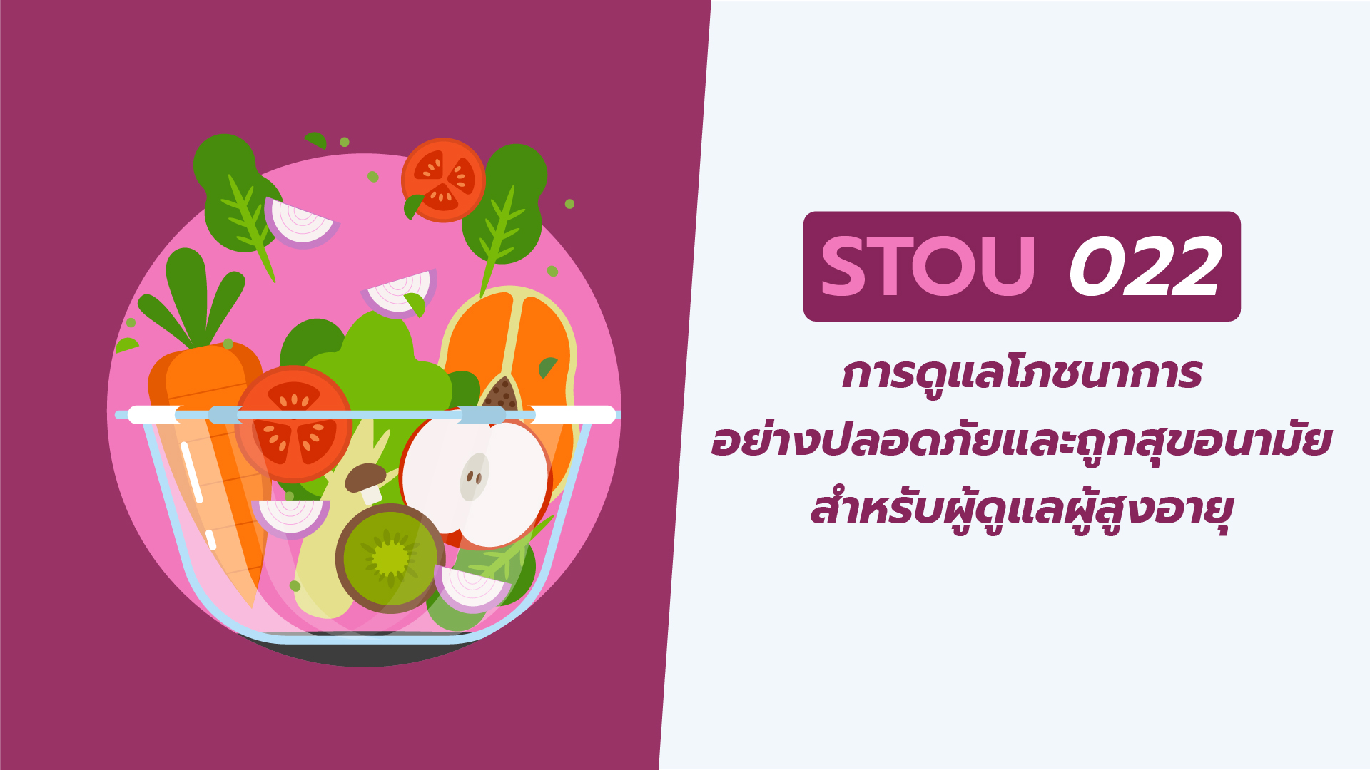 การดูแลโภชนาการอย่างปลอดภัยและถูกสุขอนามัยสำหรับผู้ดูแลผู้สูงอายุ | Elderly Caring in Nutritional Care with the Safety and Hygiene in the Elderly for Elderly Caregivers 00663